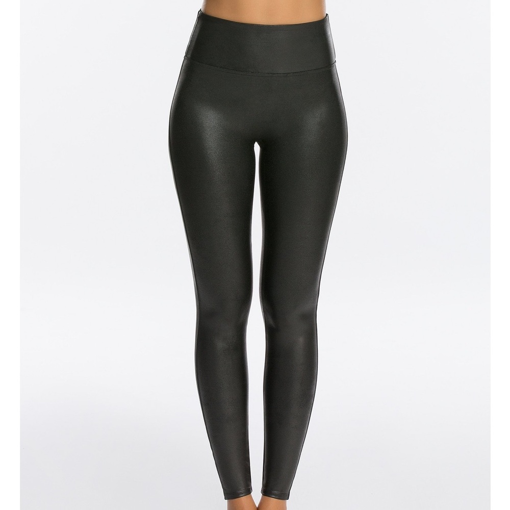 Spanx Faux Leather Leggings Black Small